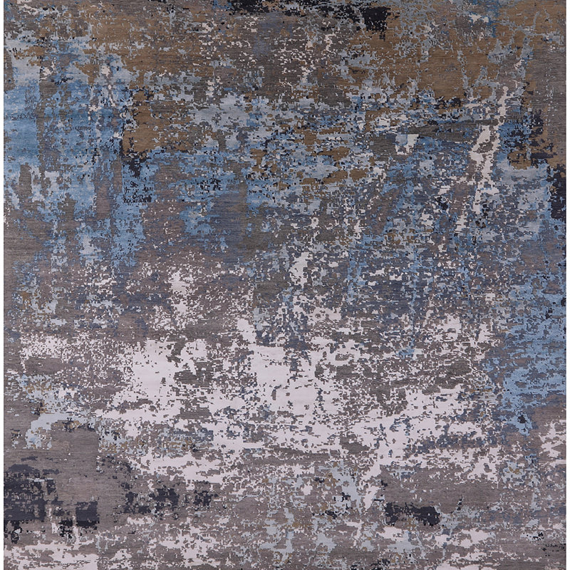 Abstract Indoor Rug, Square 3'
