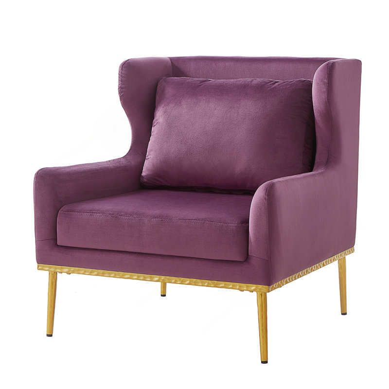 Modern Armchair Accent Chair With Curved Armrests, High-Density Foam, And  Upholstery For Comfortable Seating In Living Rooms And Bedrooms
