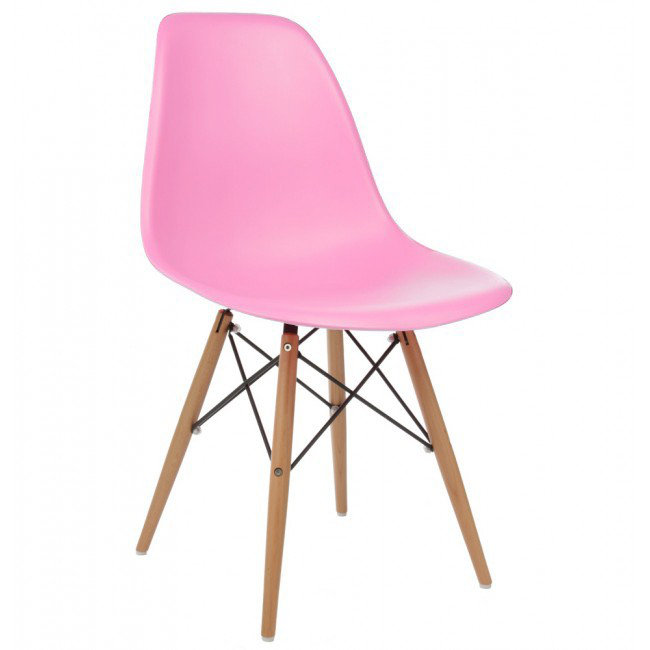 Chaise d'appoint Lytle, Rose, Hêtre