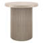 Table d'appoint ronde cannelée de 22 po en aulne blanc Isa-896286921