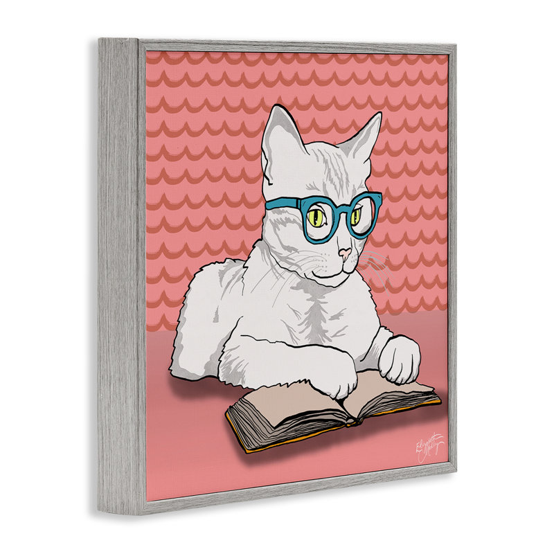 Étudiant, lecture de giclée encadrée, conception par Elizabeth Medley, Estampe numérique Farmhouse, H 12 po x l 12 po