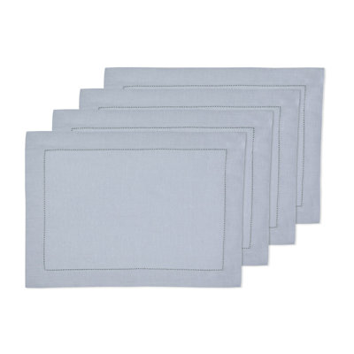 100% Pure Linen Hemstitch Placemats - Classic Hemstitch