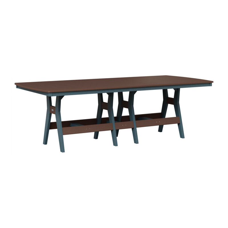 Harbor Outdoor Bar Table, Chocolate Brown, Slate