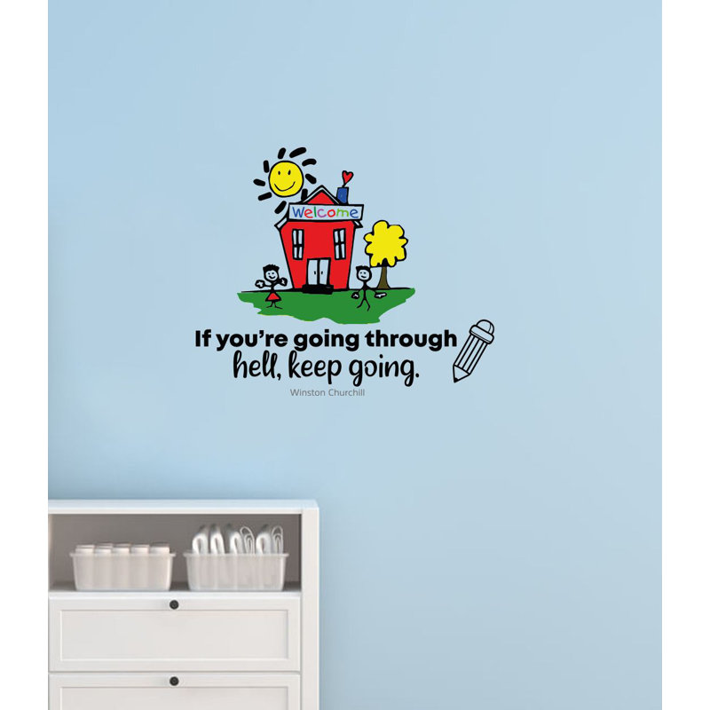 Text & Numbers Wall Decal, 35" H x 40" W