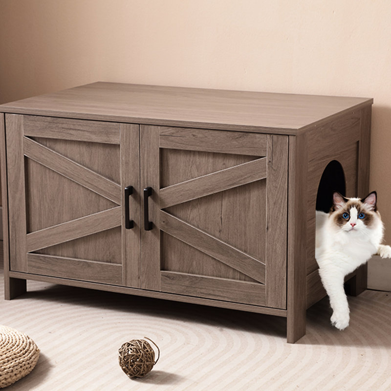 Enceinte de litière pour chat Greige