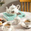 DNGJU 30.7oz. Floral Teapot Set