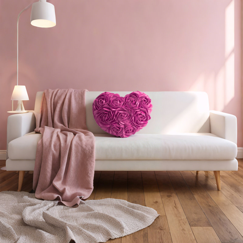Housse de coussin 3D Flower, Fuchsia