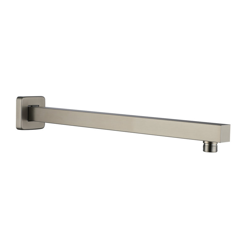 Square Wall-Mount Shower Arm, Brushed Nickel