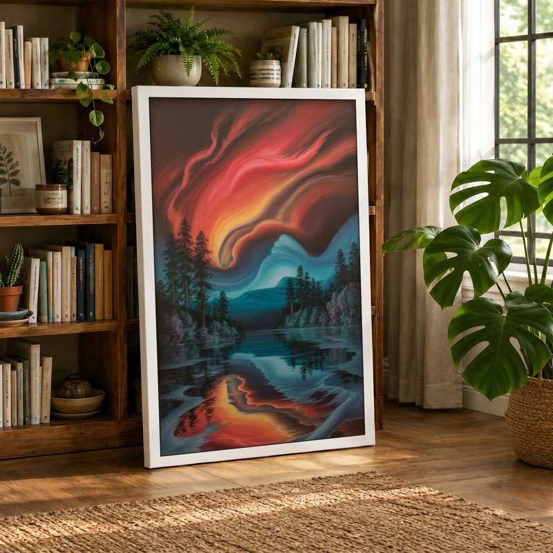 Print, 36x24 - 91.4 x 61.0 cm, Teal Border