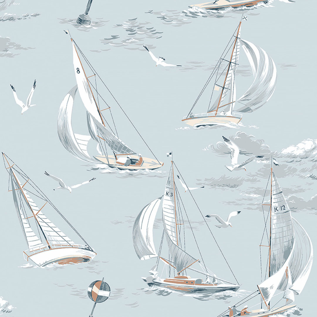 Sailboats Wallpaper Borastapeter