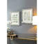 S / 2 15,7 x 19,7 po, art mural encadré miroir Liana sur fond doré