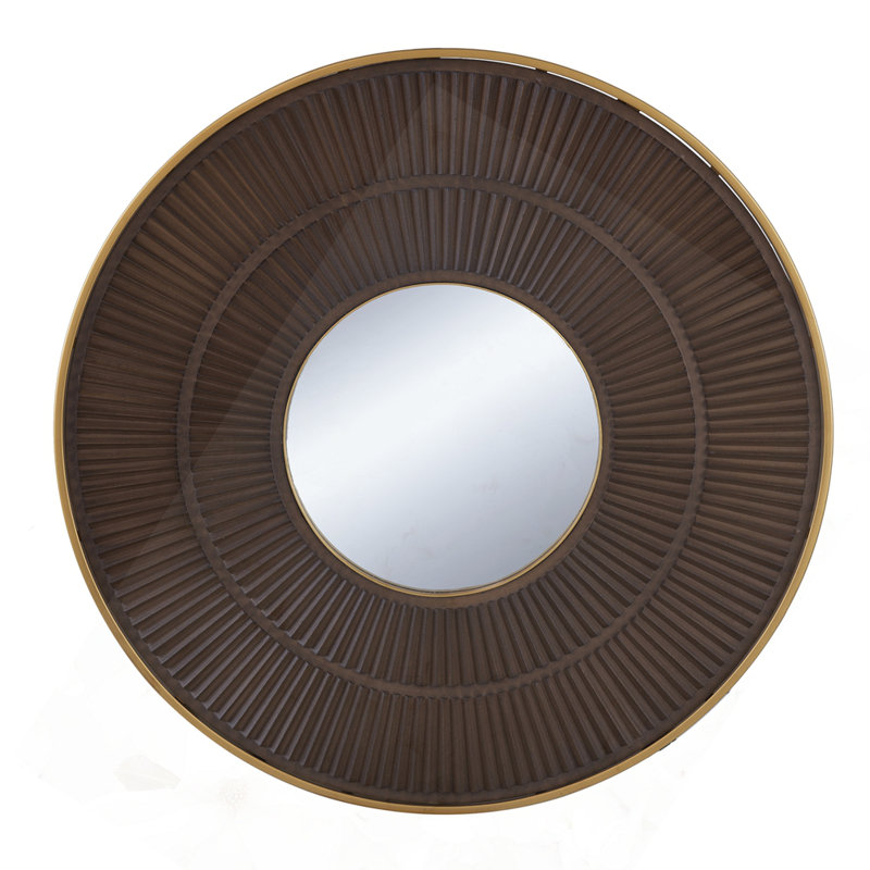 Round Carter Wooden Mirror