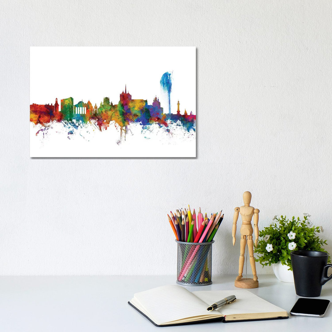 Geneva, Switzerland Skyline by Michael Tompsett - Wrapped Canvas Gallery-Wrapped Canvas Giclée