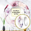 Rose et mauve Wildflower Paradise - miroir unique floral, grand miroir mural rond, impression sur métal-99624152