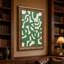 «Green Organic Curves» sur toile de fond crème-272520885