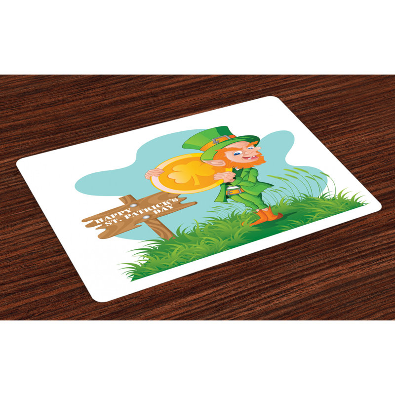 Deb St. Patrick's Day Shamrock Coin Placemat