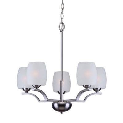 Lustre classique / traditionnel à 5 lumières avec abat-jour