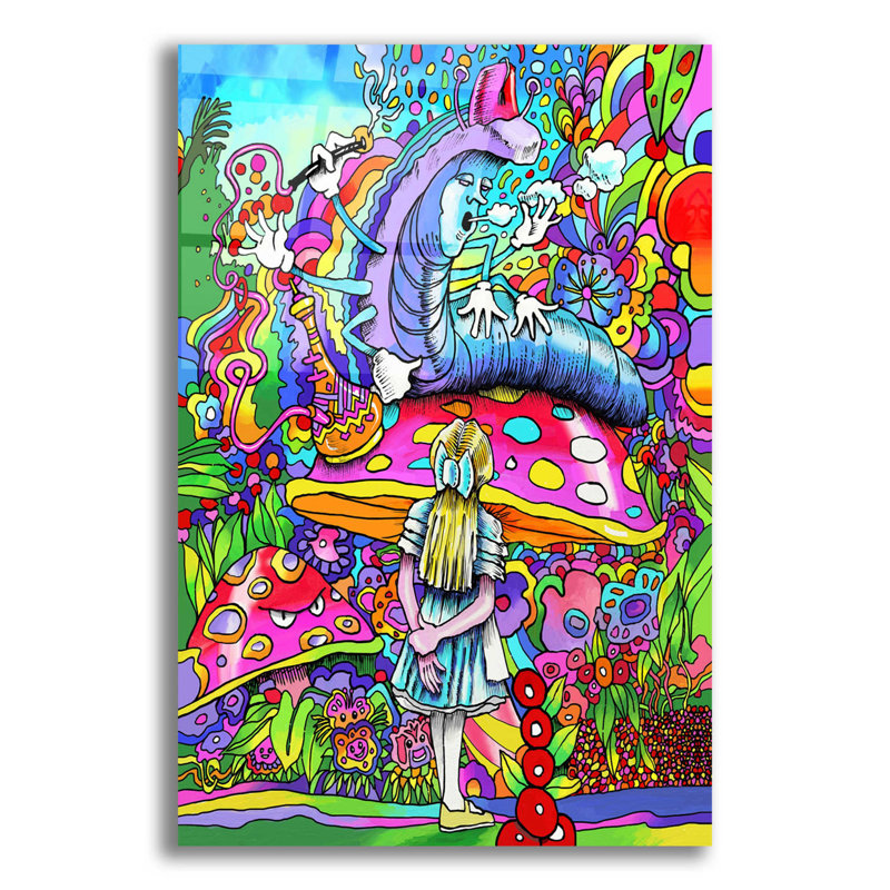 Chenille d'Alice, art mural en verre acrylique par Howie Green, H 16 po x l 12 po x P 0,13 po