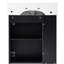 Armoire de salle de bain flottante noire - lavabo en céramique de 21,6 po, rangement à gauche, meuble-lavabo moderne 21,6 po avec lavabo-1814137876
