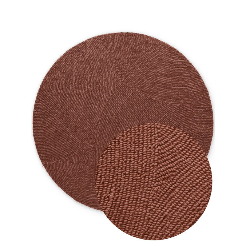 Calmio - Wool Rug by Hanse Home - Natural Living Room Rug Round, Hand-Tufted Wool Hygge, Scandinavian Living Room, Bedroom, Dining Room, Hallway