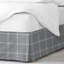 Shay Window Pane Gray Cotton Bedskirt-1512202993-1512202996