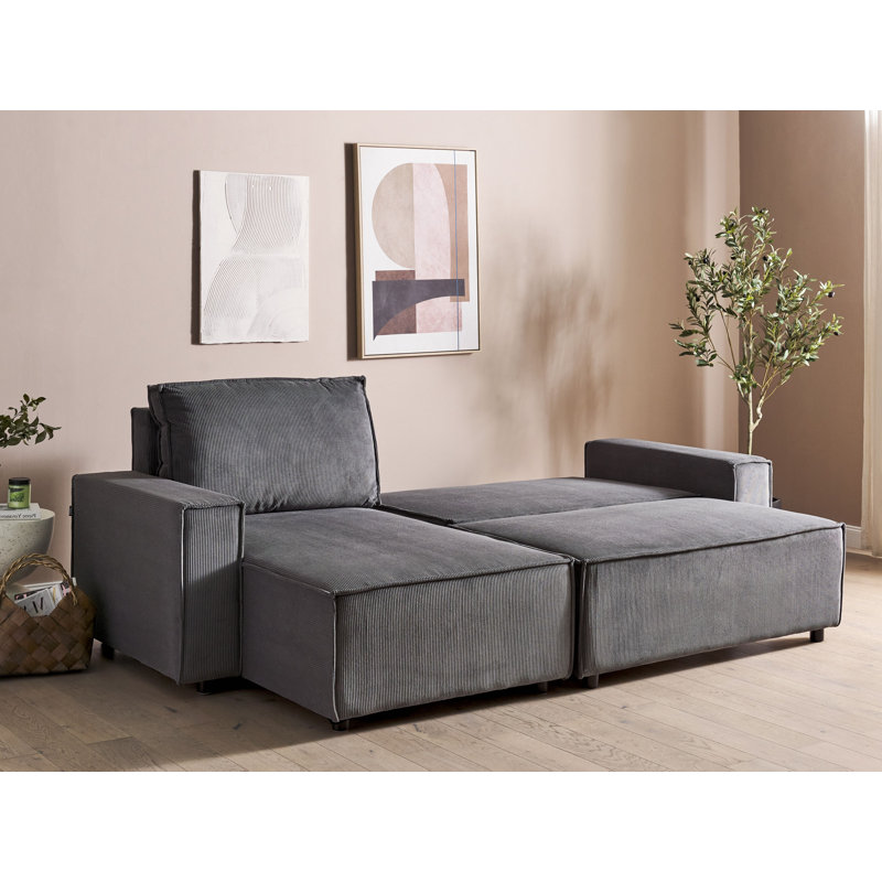 Bettey 2 Seater Sofa Bed, Graphite Grey, Left Hand Facing