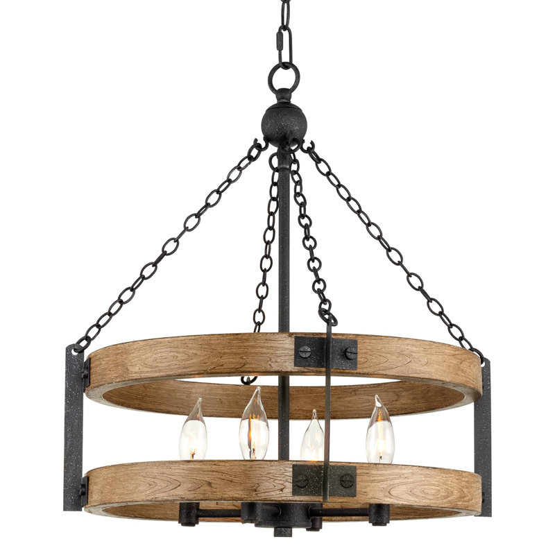 4 - Light Dimmable Drum Chandelier