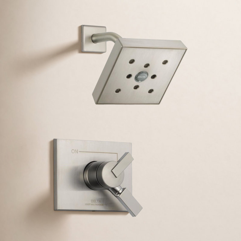 Garniture de robinet de douche à pression équilibrée Vero avec poignées levier et technologie H2okinetic