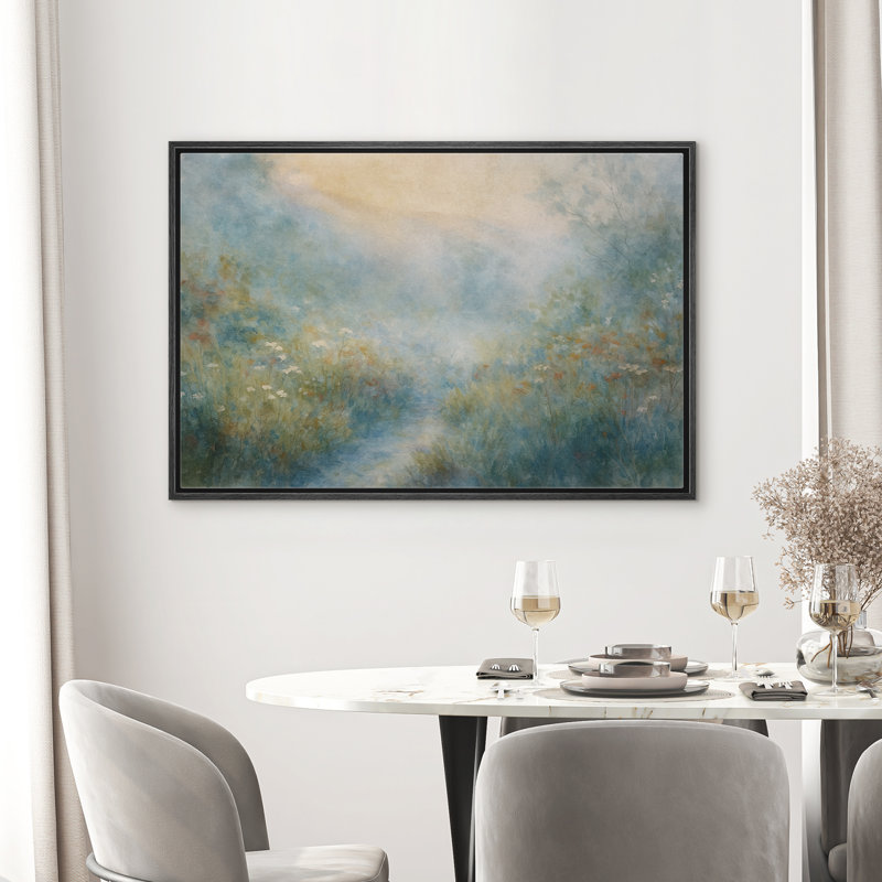 Reproduction d'art sur toile encadrée - paysage rétro, salon, décor de ferme moderne, H 16 po x l 24 po, Noir