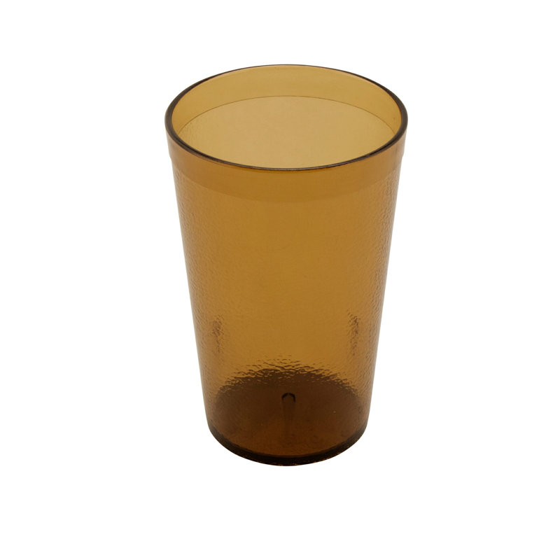 GET Gobelets de restaurant en plastique robustes, 20 onces, ambre (ensemble de 12), Ambre, Verre à vin sans pied