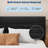 King Size Velvet Upholstered Platform Bed Frame with Headboard, Wood Slat Support, Under-Bed Storage, No Box Spring Required, Black, Modern Bedroom-1176184587-1176184584