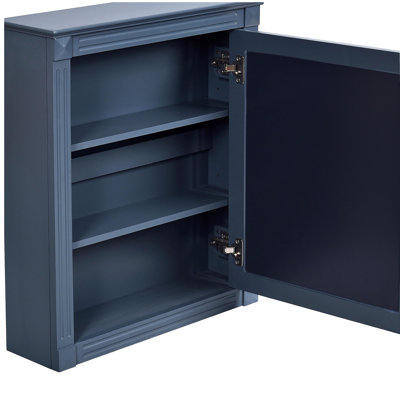 Armoire de rangement de salle de bain murale 24 po x 27 po avec miroir, armoire à pharmacie avec tablette réglable en hauteur, armoire de rangement au-dessus de la toilette