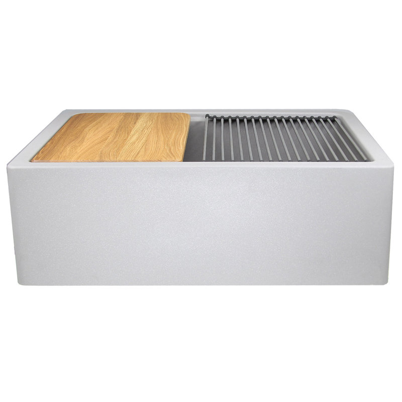 Plymouth 29.75'' L Single Basin Kitchen Sink, Gray
