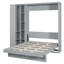 Lit escamotable double pleine grandeur avec tablettes, garde-robe et lumières DEL, gris-165816145-165816143