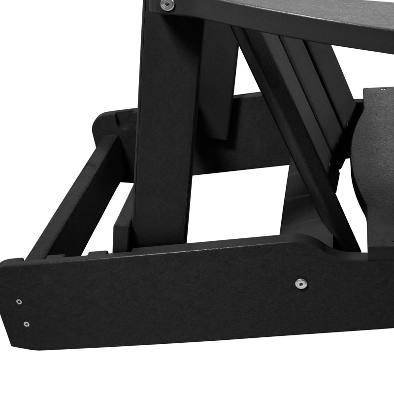Chaise Adirondack pliante et inclinable Middiler, Noir