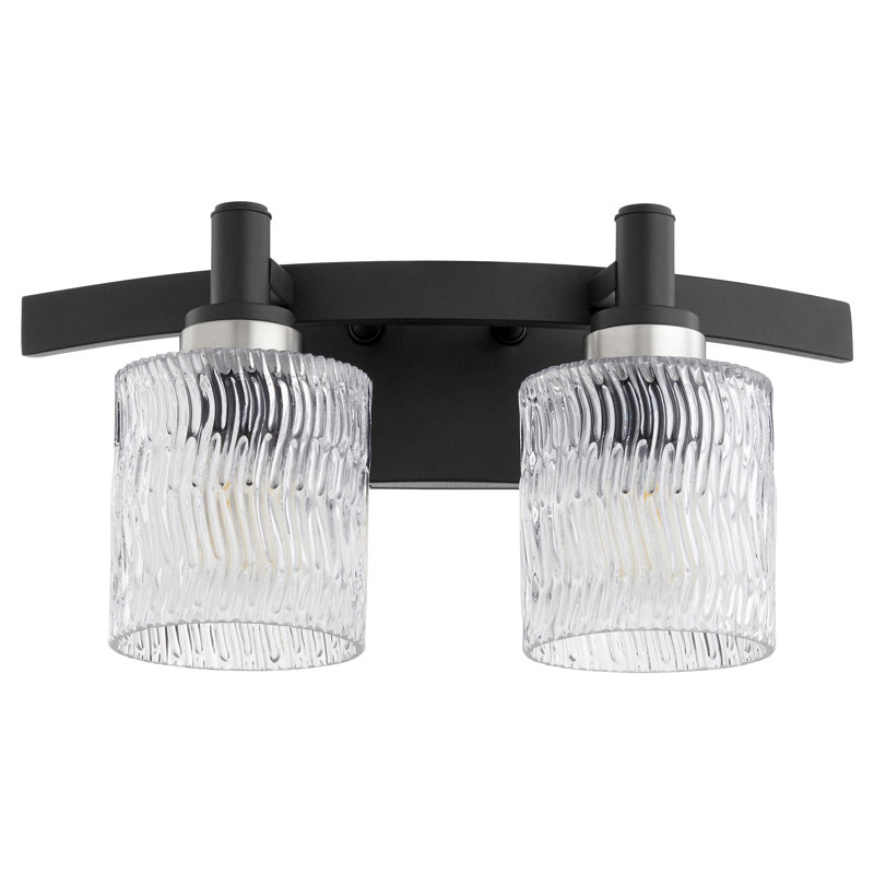 Éclairage de salle de bain à intensité variable 2 lumières Marjolaine, Noir