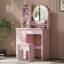 Ensemble coiffeuse avec tabouret et miroir Willodine-1320393834