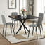 Ensemble de table de salle à manger 5 pièces pour 4, dessus et 4 chaises sans accoudoirs-1551902929