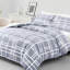 Microfiber Chequered Duvet Cover Set-126672110