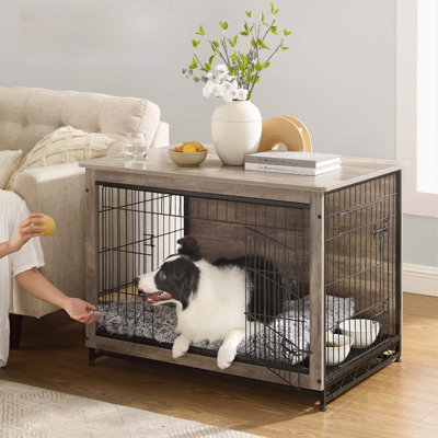 Meuble pour cage Lofland avec portes doubles pour petits et grands chiens