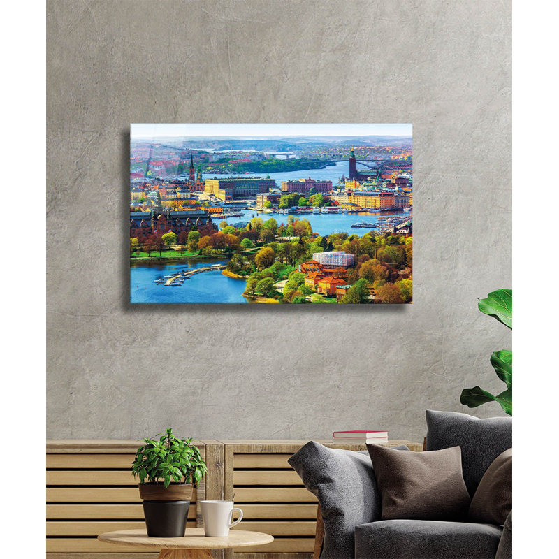 Élégante peinture décorative en verre trempé 18,1 po x 28,3 po | 100% verre trempé, épaisseur: 0,16 pouce | Superbe œuvre d'art pour la décoration intérieure, le salon et les espaces de bureau, durable et facile à nettoyer