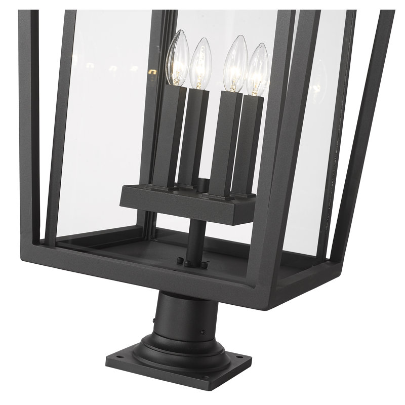 Luminaire fixe à pilier fixe 4 lumières H 32 po Staton