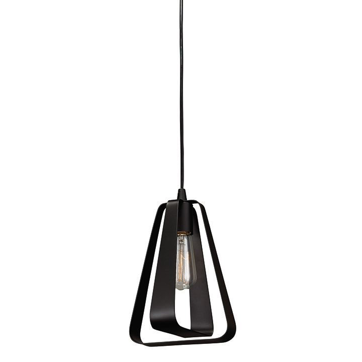 Luminaire suspendu géométrique 1 lumière Wesla, Noir