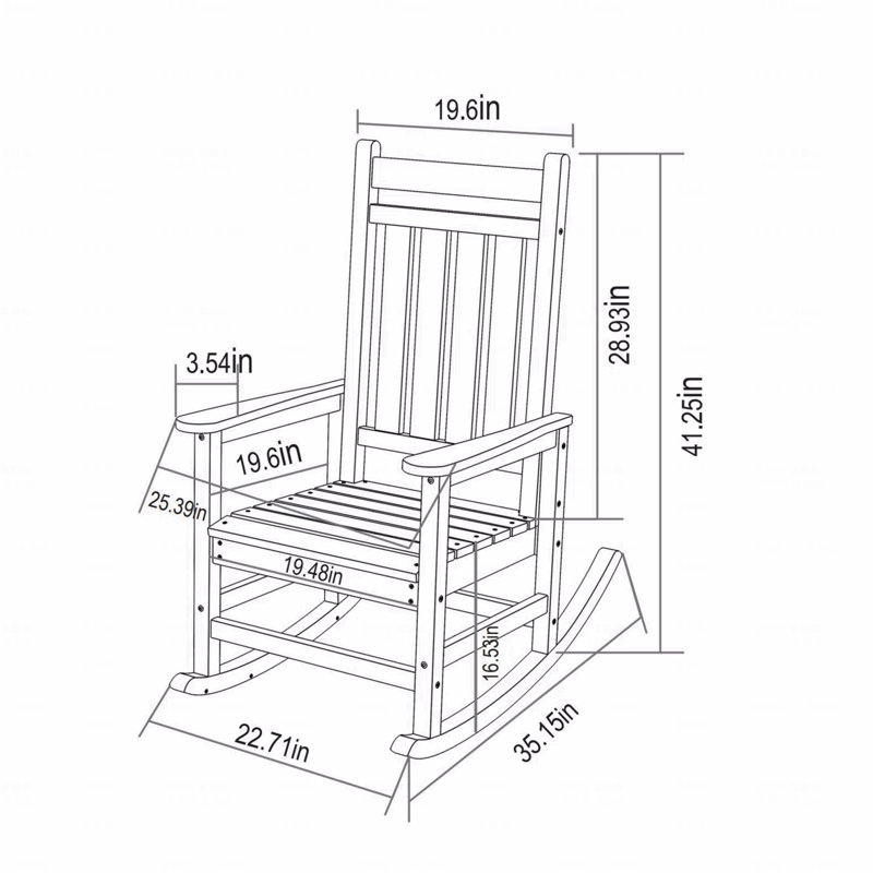 Ensemble de chaises berçantes d'extérieur avec table d'appoint, ensemble de chaises berçantes 3 pièces à texture de bois, résistant aux intempéries