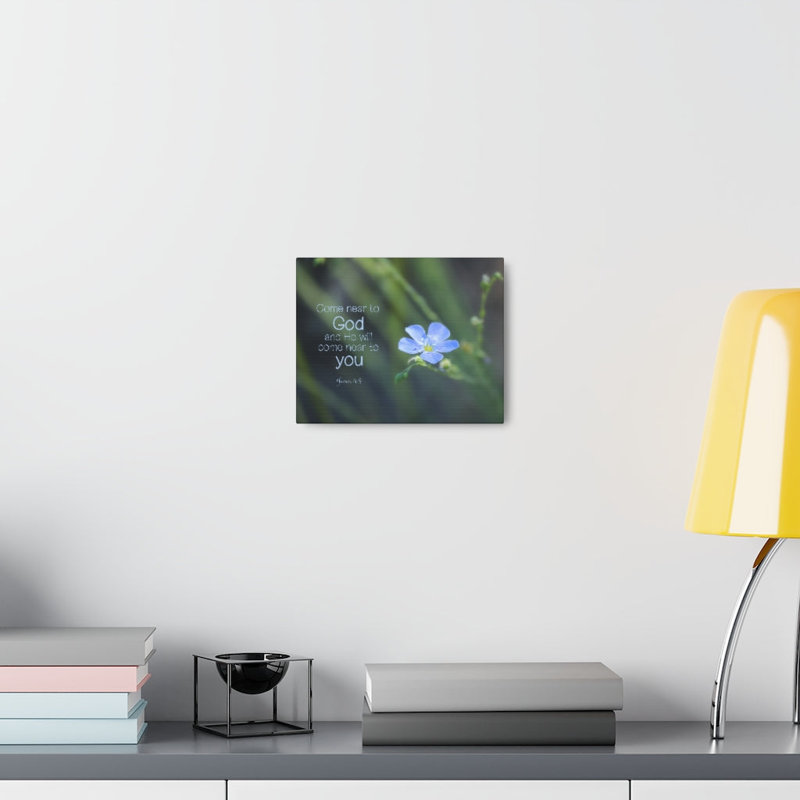 Near To God James 4:8 - Wrapped Canvas Print, 30cm H x 41cm W