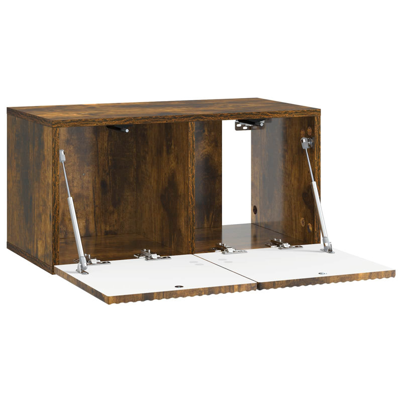Unfinished TV Stand, Smoked Oak, 30cm H x 59.5cm L x 31cm W