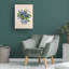 «Blue and White Porcelain Violets» par Barbara Mock - impression sur toile tendue-1802632445