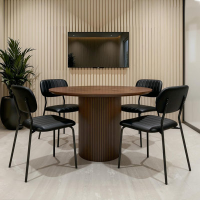 Black Comfort Upholstered Stackable Chair (Set Of 4)