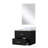 24 In. W X 18 D Black Bath Vanity With Acrylic Countertop And Mirror - Soft Close, Solid Wood, Construction Feature Filled Panels Top