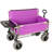 3-in-1 Collapsible Wagon Converts to Bench Convertible Folding Wagon Cart with Rear-Mounted Folding Tabletop, 500lbs Heavy-Duty, 180L Capacity for Camping, Beach, Garden, Fishing-Purple-136128579